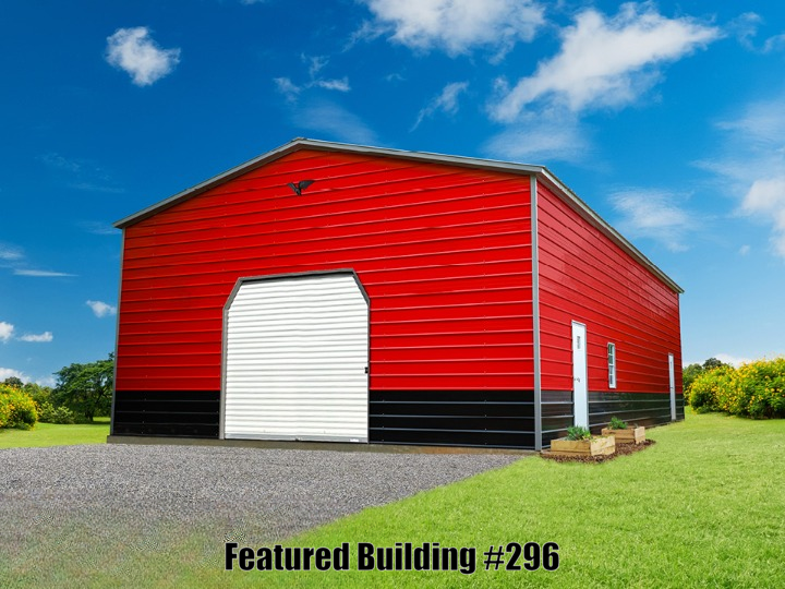 Vertical Roof 28x55x14 Metal Shed