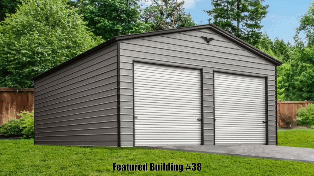 Vertical Roof Custom Metal Garage 26x40x12