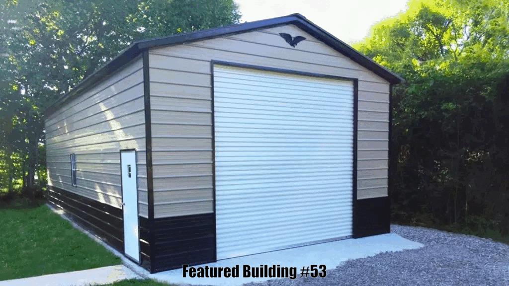 20x35x12 Vertical Roof Metal Garage