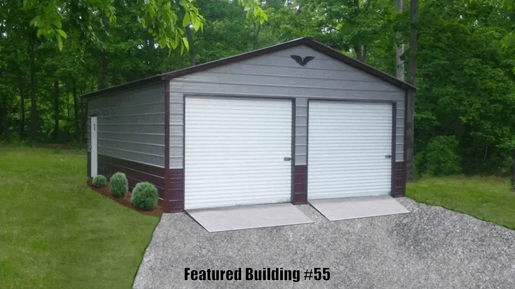 22x25x9 Vertical Roof Metal Garage